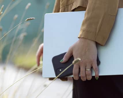 Person with ipad