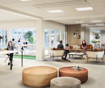 Vision image of an office interior.