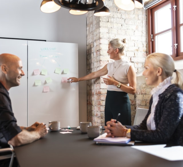 People having a meeting.