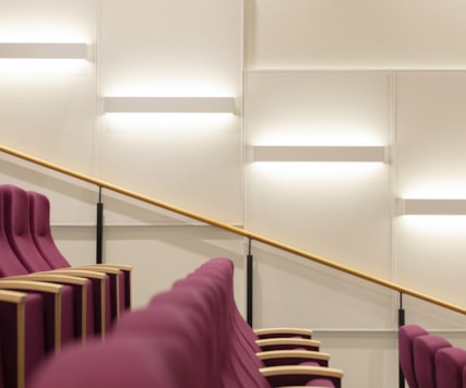 Rows of seats in an auditorium.