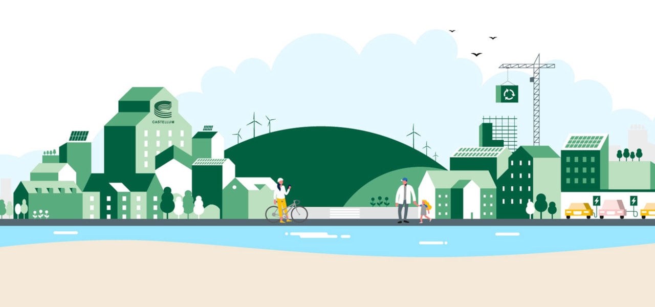 Illustration of the sustainable city.