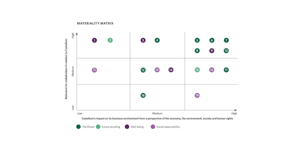 Illustration of the materiality matrix.