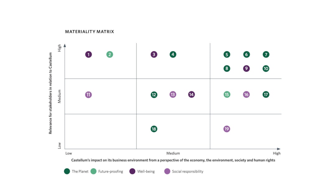 Illustration of the materiality matrix.