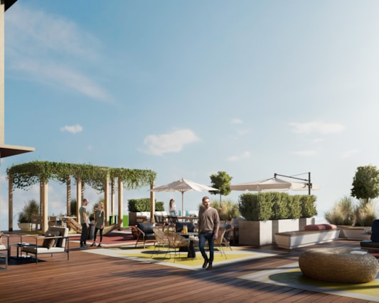 Vision image of the roof terrace.