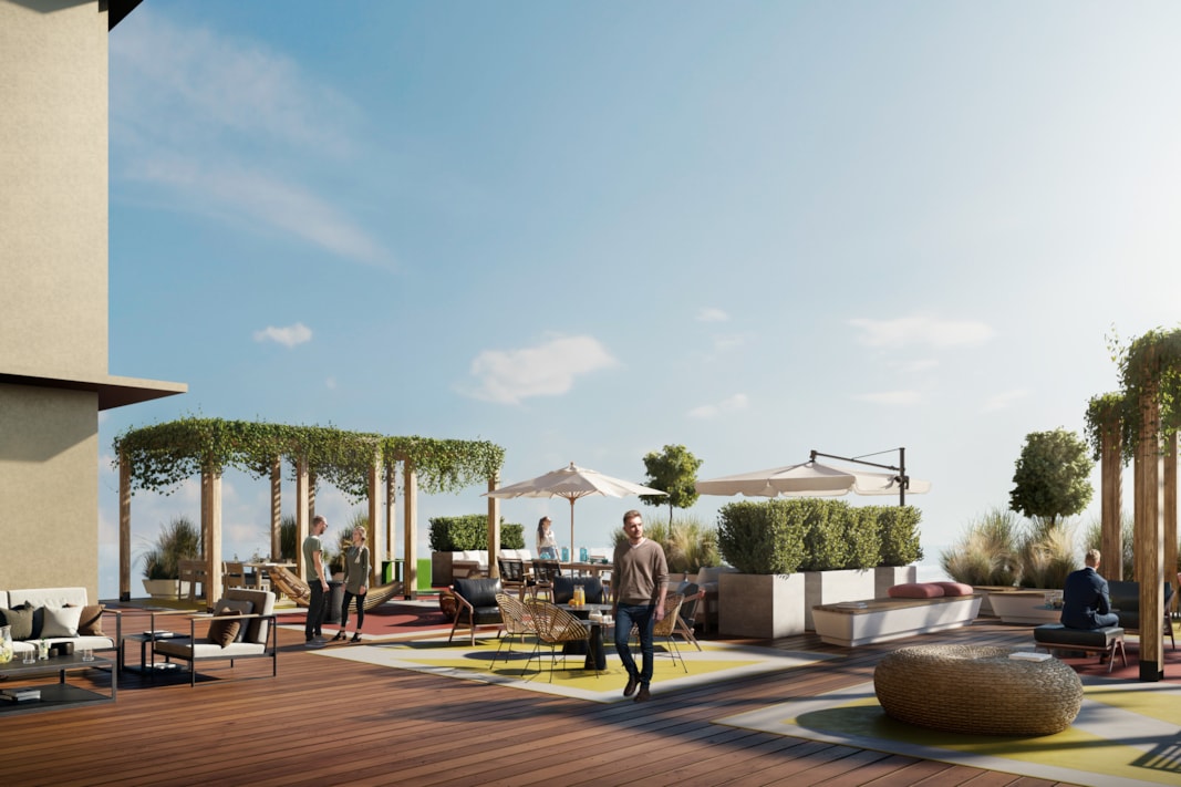 Vision image of the roof terrace.