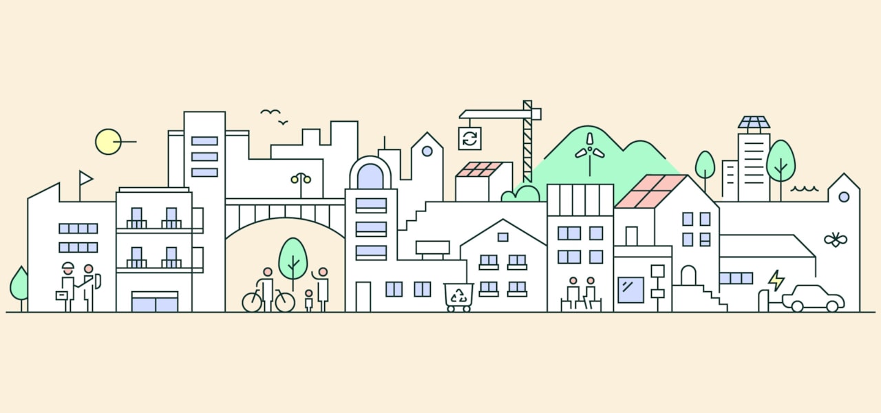 Illustration of the sustainable city.